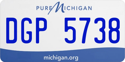 MI license plate DGP5738
