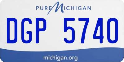 MI license plate DGP5740