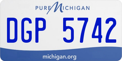 MI license plate DGP5742