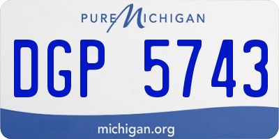 MI license plate DGP5743