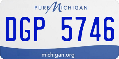 MI license plate DGP5746