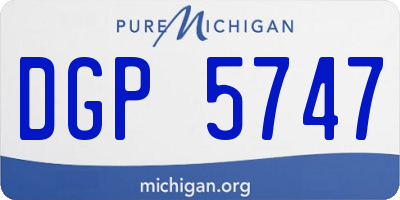 MI license plate DGP5747