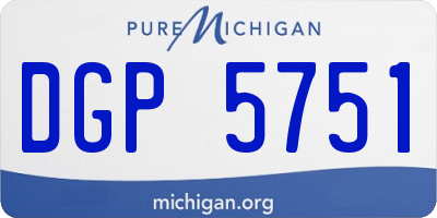 MI license plate DGP5751