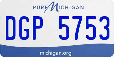 MI license plate DGP5753