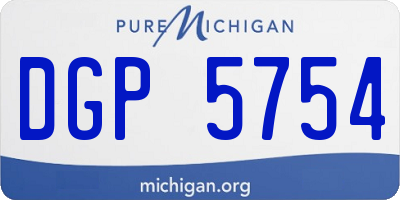 MI license plate DGP5754