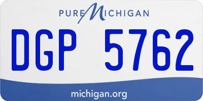MI license plate DGP5762
