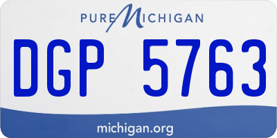 MI license plate DGP5763