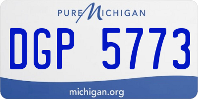 MI license plate DGP5773
