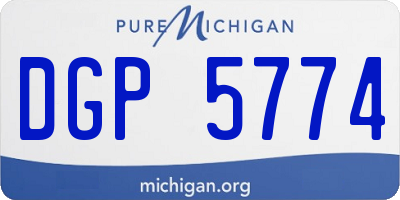 MI license plate DGP5774