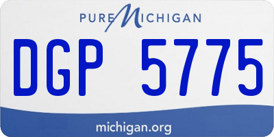MI license plate DGP5775