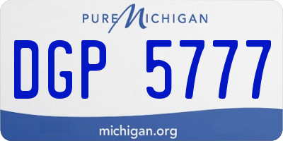 MI license plate DGP5777