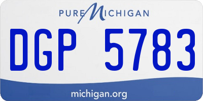 MI license plate DGP5783