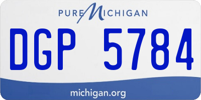 MI license plate DGP5784