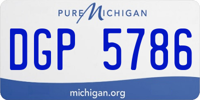 MI license plate DGP5786