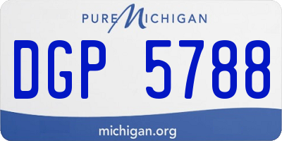 MI license plate DGP5788