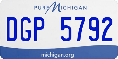 MI license plate DGP5792