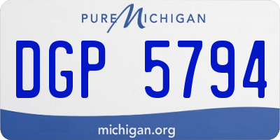 MI license plate DGP5794