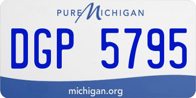 MI license plate DGP5795