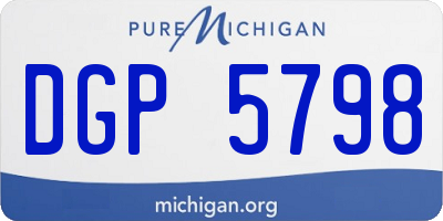 MI license plate DGP5798