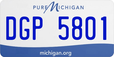 MI license plate DGP5801