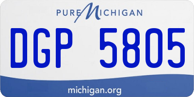 MI license plate DGP5805