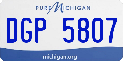 MI license plate DGP5807