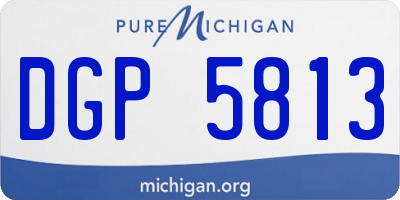 MI license plate DGP5813