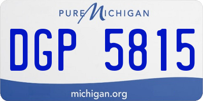 MI license plate DGP5815