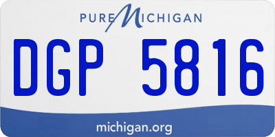 MI license plate DGP5816