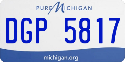 MI license plate DGP5817
