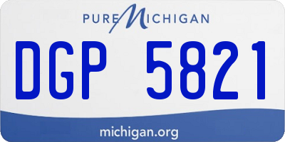 MI license plate DGP5821