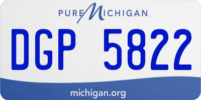 MI license plate DGP5822