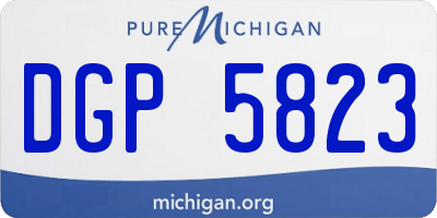 MI license plate DGP5823