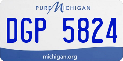 MI license plate DGP5824