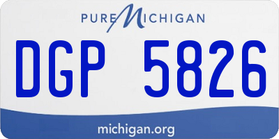 MI license plate DGP5826