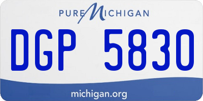 MI license plate DGP5830