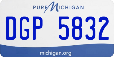 MI license plate DGP5832
