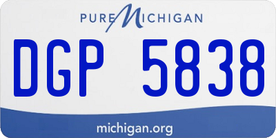 MI license plate DGP5838
