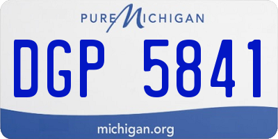MI license plate DGP5841