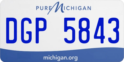 MI license plate DGP5843