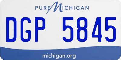MI license plate DGP5845