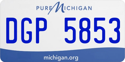 MI license plate DGP5853