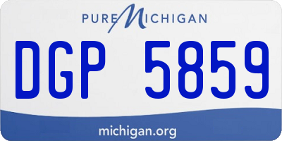 MI license plate DGP5859