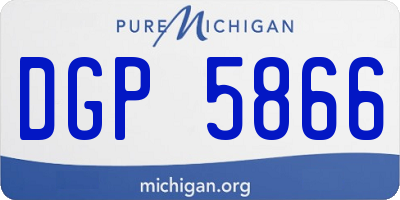 MI license plate DGP5866