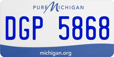MI license plate DGP5868