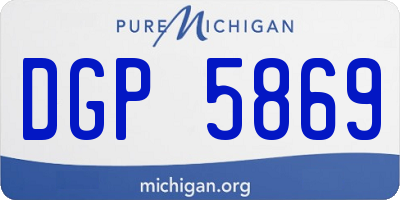 MI license plate DGP5869