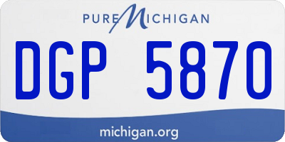 MI license plate DGP5870