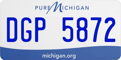 MI license plate DGP5872