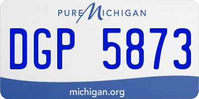 MI license plate DGP5873