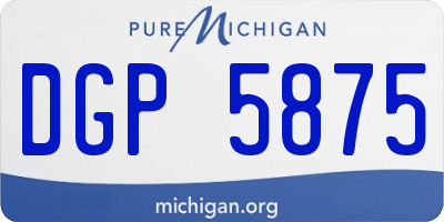 MI license plate DGP5875